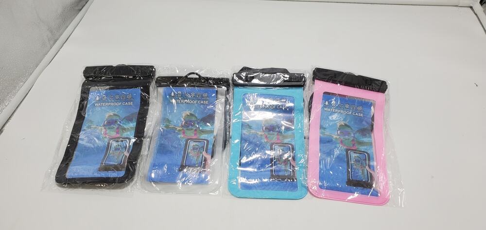 Waterproof Floating Cell Phone Pouch 4 Pack W/Lanyard **NEW**
